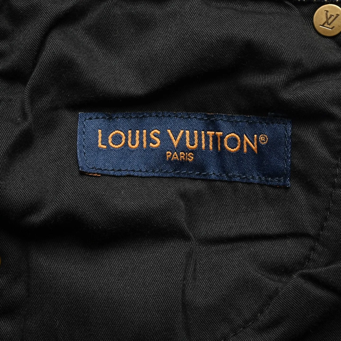 Louis Vuitton/Louis Vuitton 25ss snake pattern mosaic denim shorts